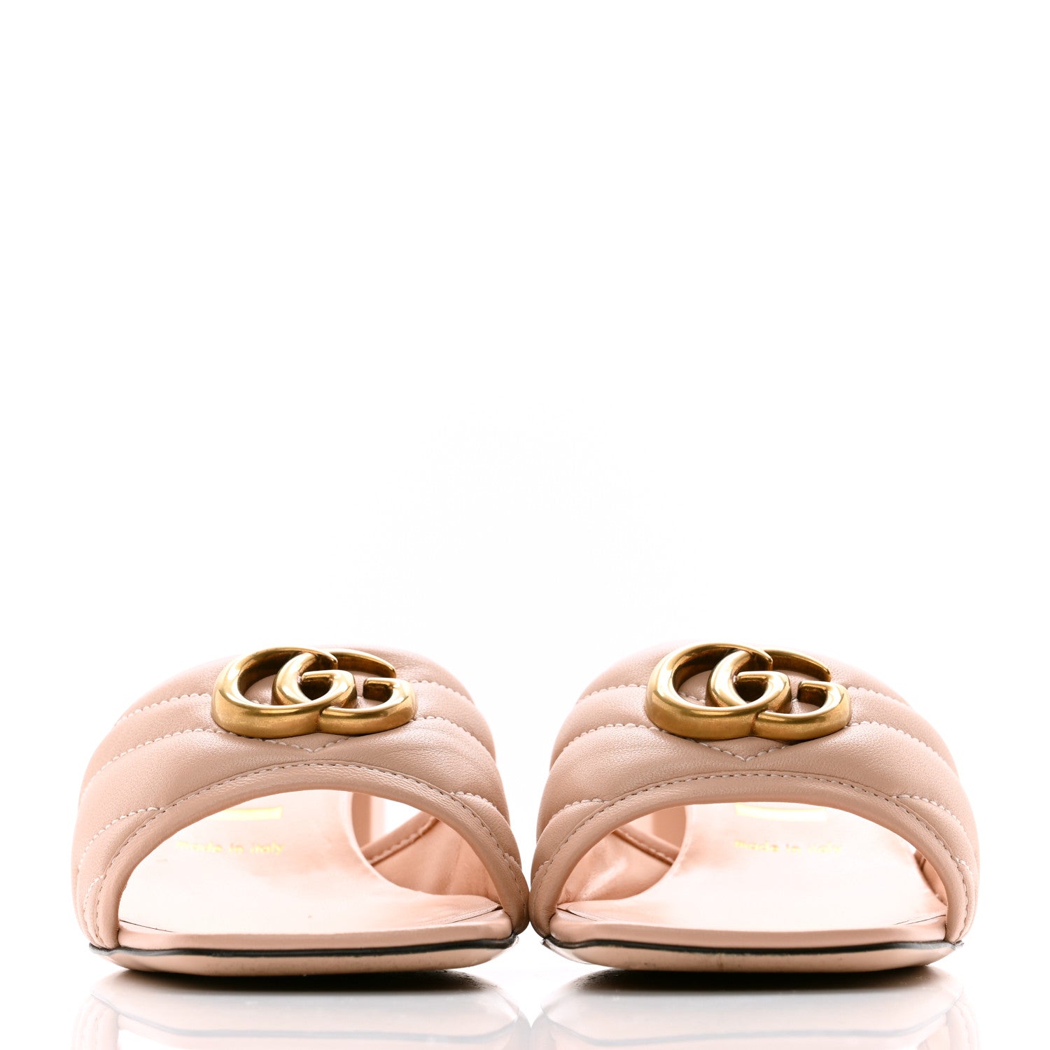 Gucci Nappa Matelasse GG Marmont 55mm Slide Sandals 37.5 Skin Rose 2 of 10