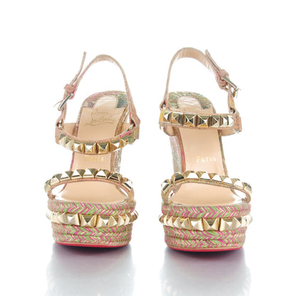 Christian Louboutin Cork Bloom Print Cataclou 140 Wedge Sandals 36 Multicolor 2 of 8