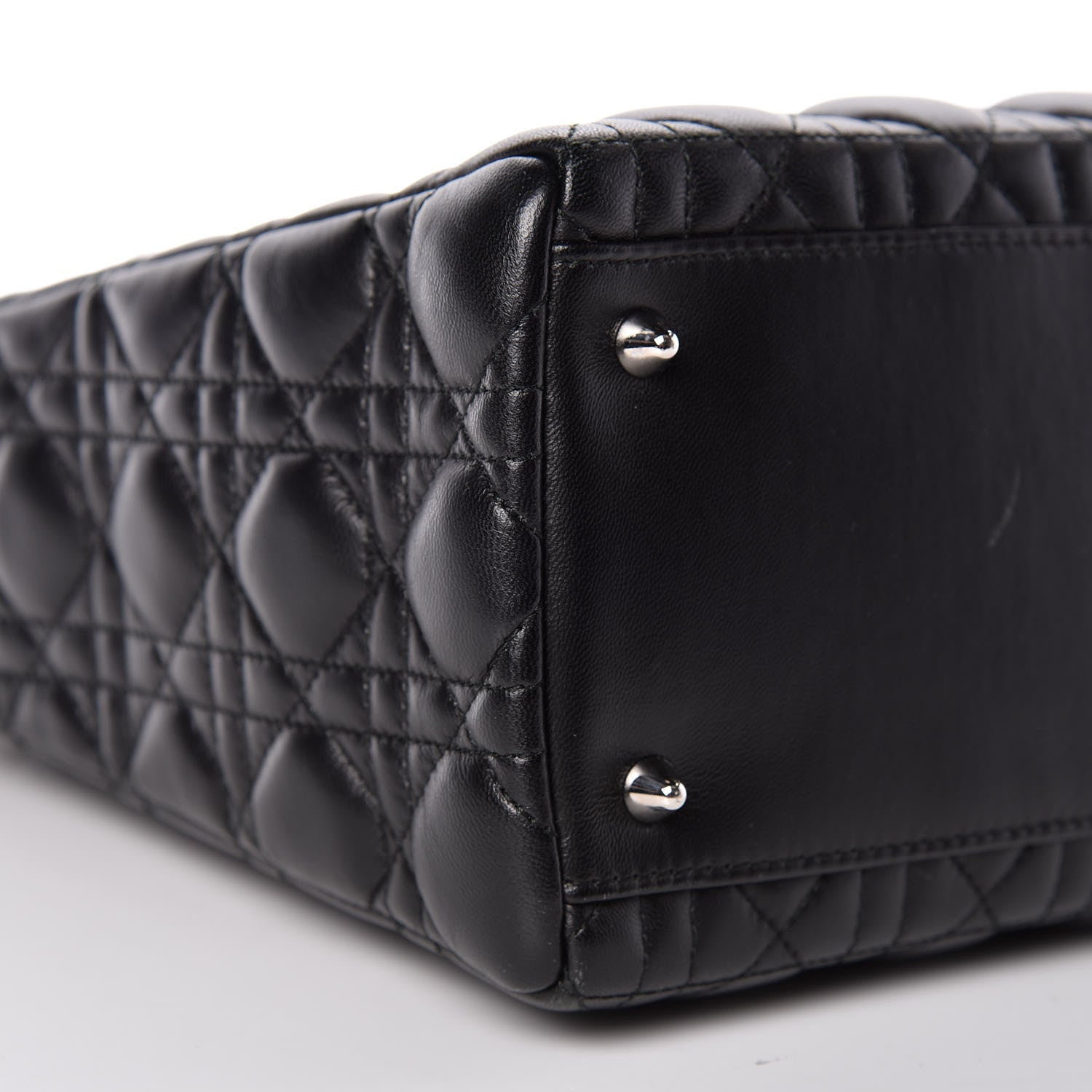 Christian Dior Lambskin Cannage Medium Lady Dior Black 8 of 11