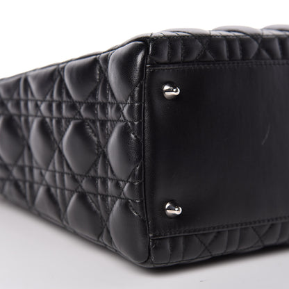 Christian Dior Lambskin Cannage Medium Lady Dior Black 8 of 11