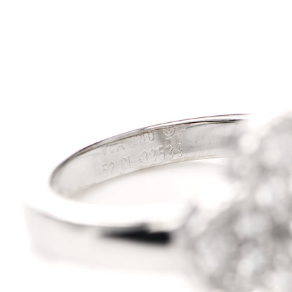Van Cleef & Arpels 18K White Gold Diamond Vintage Alhambra Ring 52 6 5 of 9