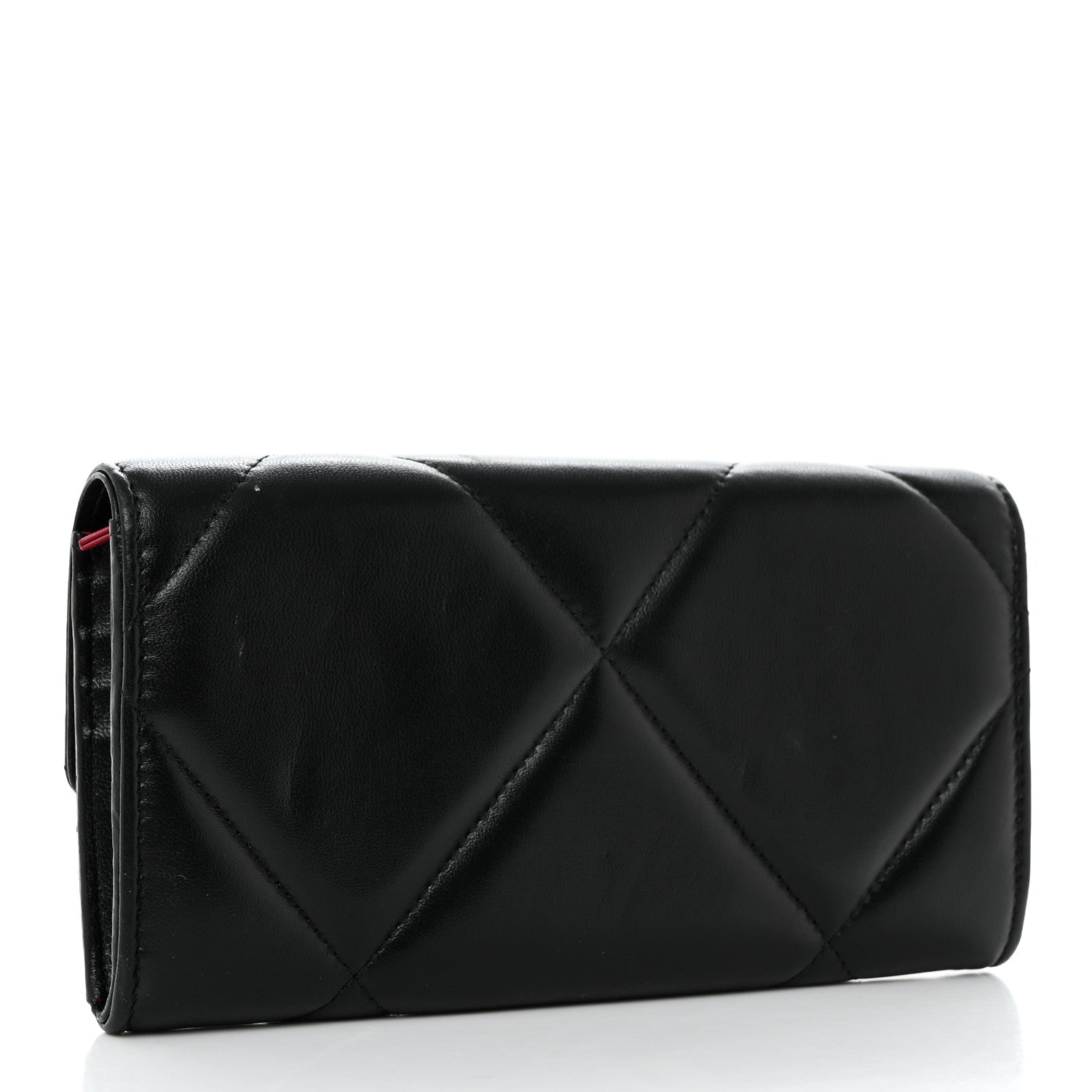 Chanel Lambskin Quilted Chanel 19 Flap Wallet Black 3 of 8