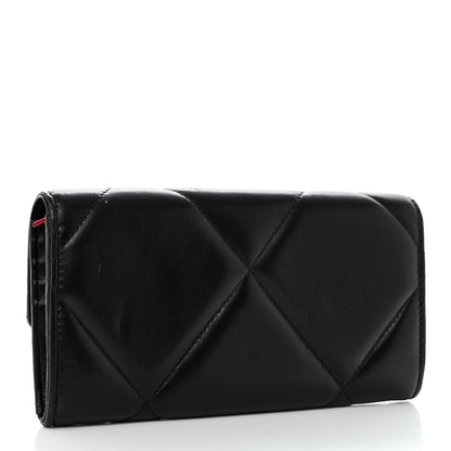 Chanel Lambskin Quilted Chanel 19 Flap Wallet Black 3 of 8