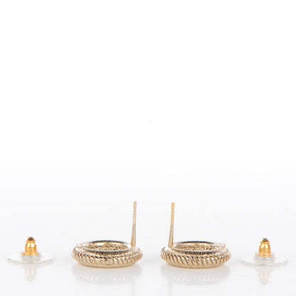 Chanel Twisted CC Earrings Light Gold 3 of 5