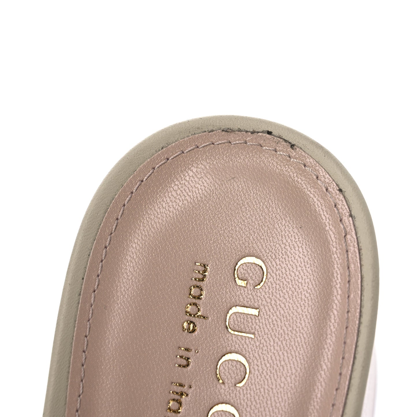 Calfskin Signoria 75mm Slide Sandals 39.5 New Ivoire