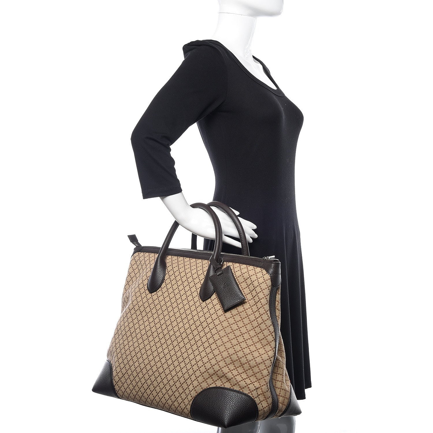 Gucci Diamante Large Tote Dark Brown 2 of 10