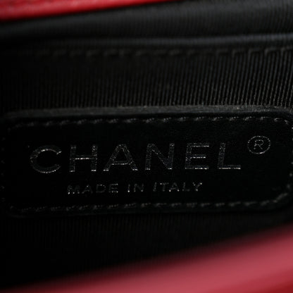 Chanel Patent Calfskin Quilted Medium Plexiglass Boy Flap Red 5 of 13