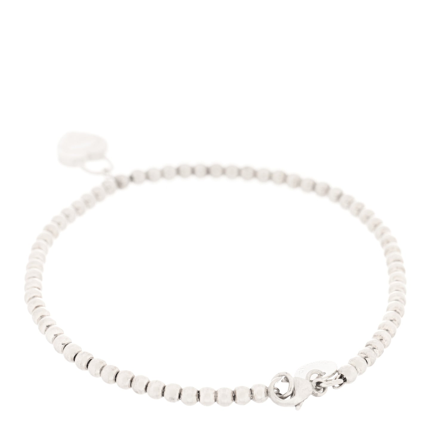 Sterling Silver 3mm Return to Tiffany Heart Lock Bead Bracelet