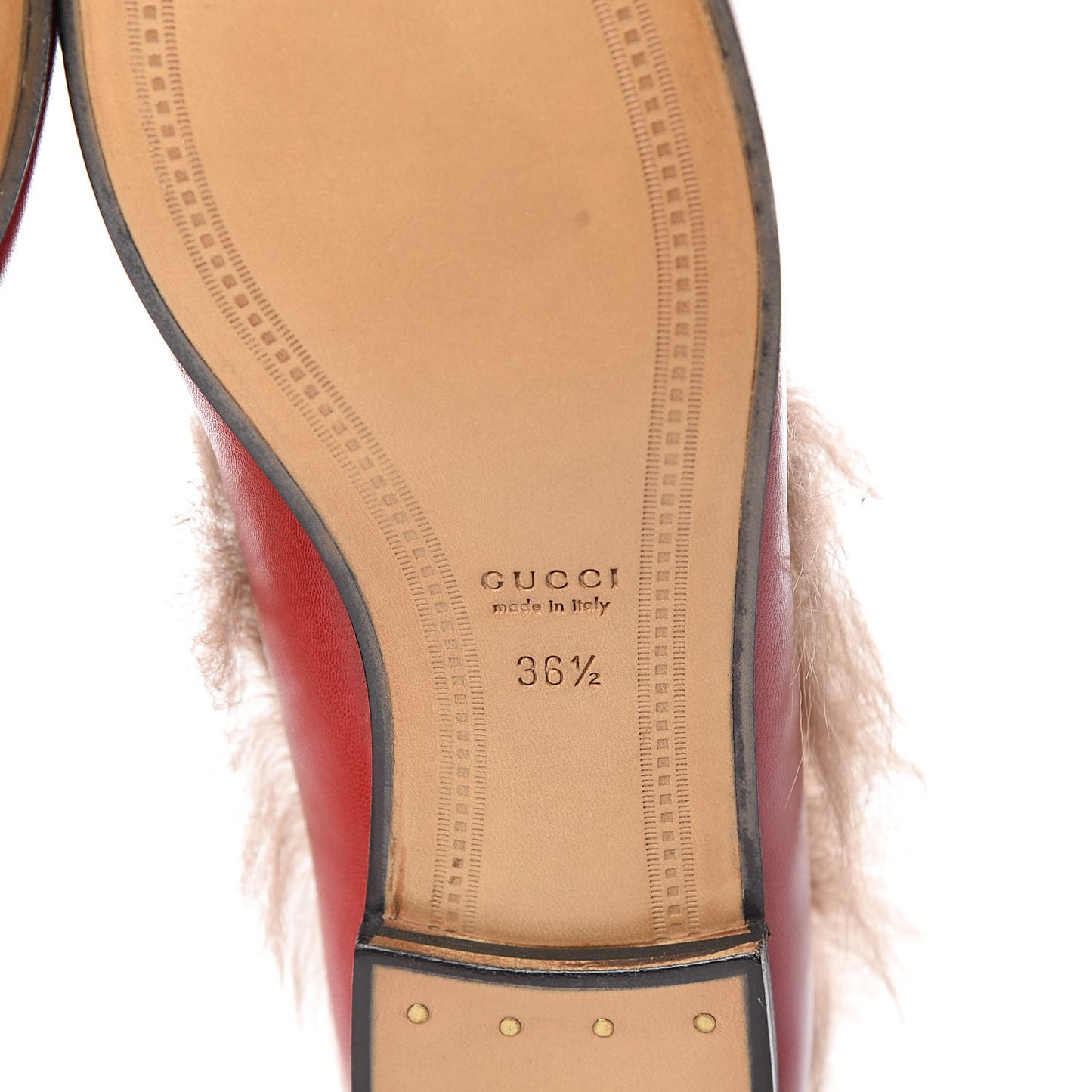 Malaga Kid Fur Womens Jordaan Loafers 36.5 Hibiscus Red Natural