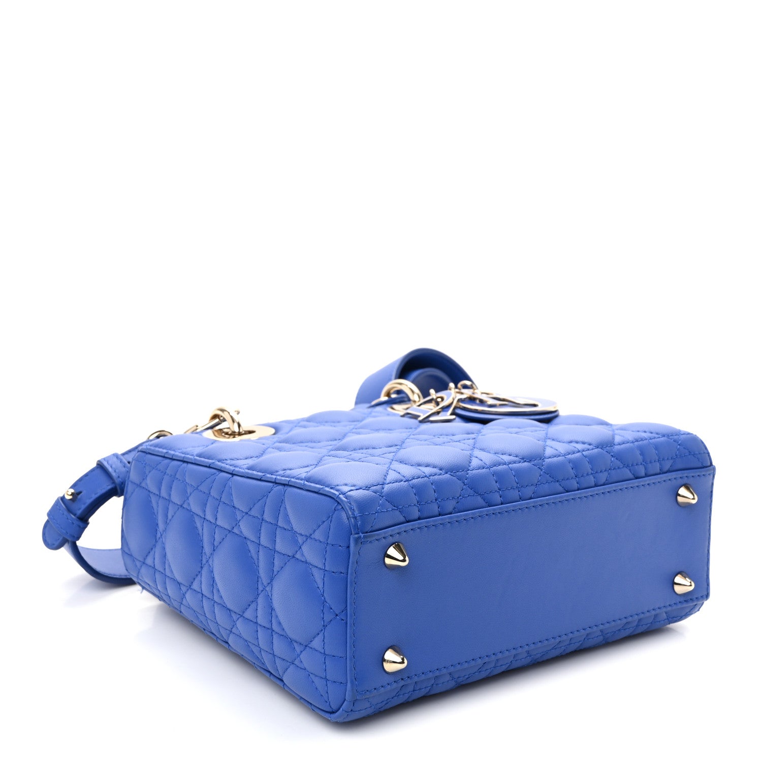 Christian Dior Lambskin Cannage Small My ABCDior Lady Dior Blue 4 of 11