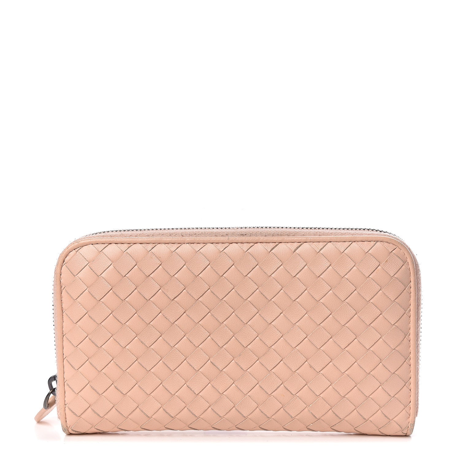 Bottega Veneta Nappa Intrecciato Zip Around Wallet Flamingo 1 of 20