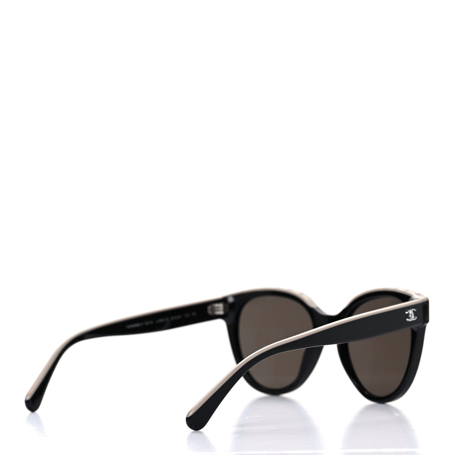 Chanel Acetate CC Butterfly Sunglasses 5414 Black Beige 4 of 6