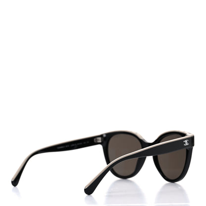 Chanel Acetate CC Butterfly Sunglasses 5414 Black Beige 4 of 6