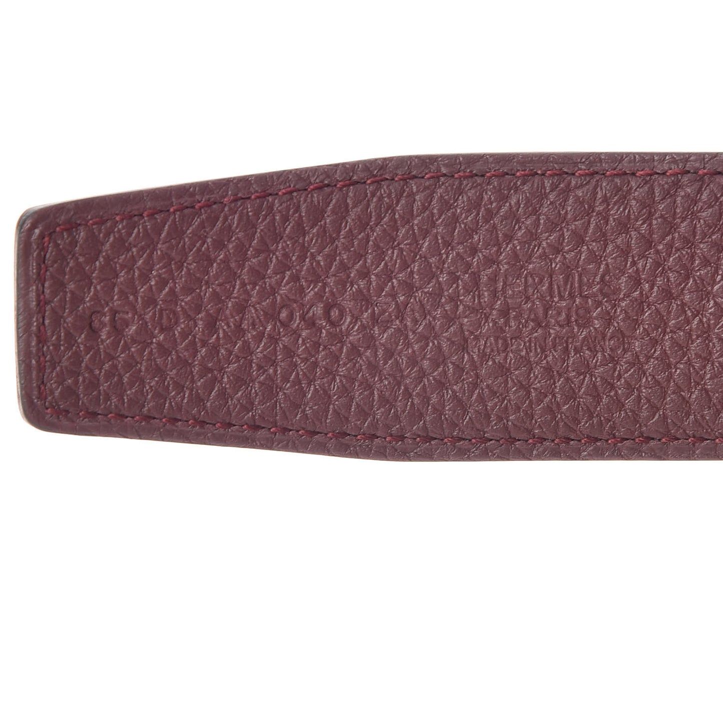 Box Togo 32mm Guilloche H Belt 85 Black Bordeaux