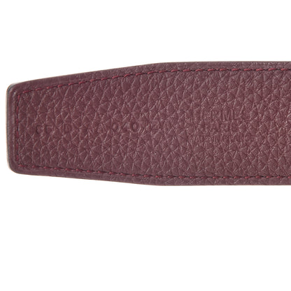 Hermes Box Togo 32mm Guilloche H Belt 85 Black Bordeaux 4 of 6