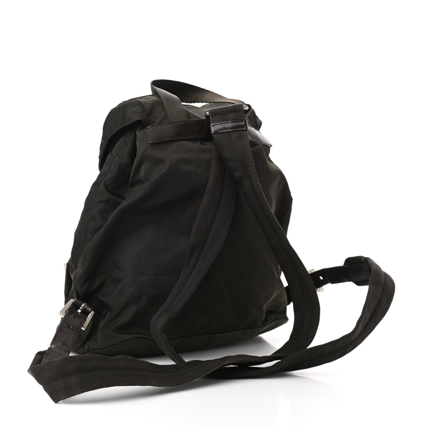 Tessuto Nylon Vela Small Backpack Black Dark Green