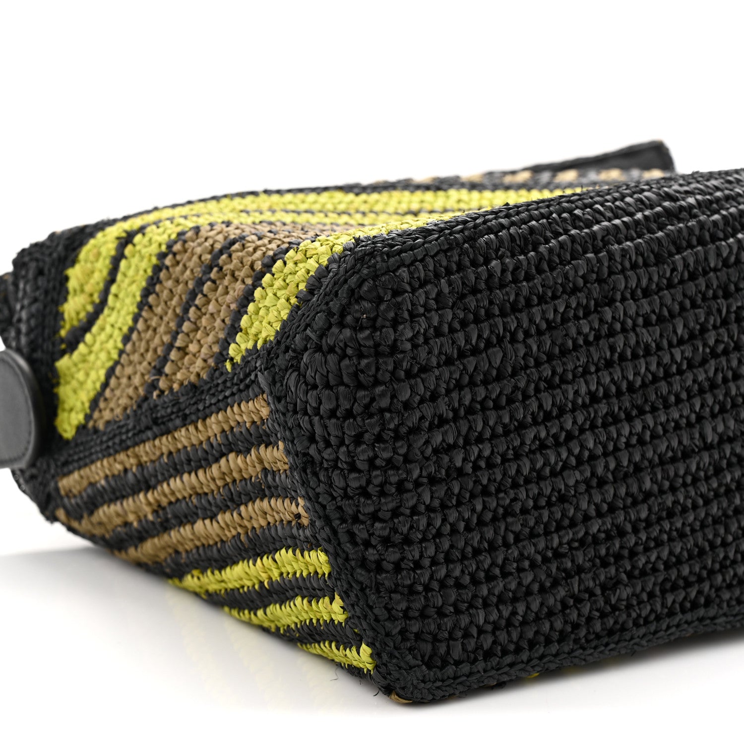 Loewe Raffia Calfskin Small Puzzle Bag Anise Olive 8 of 9