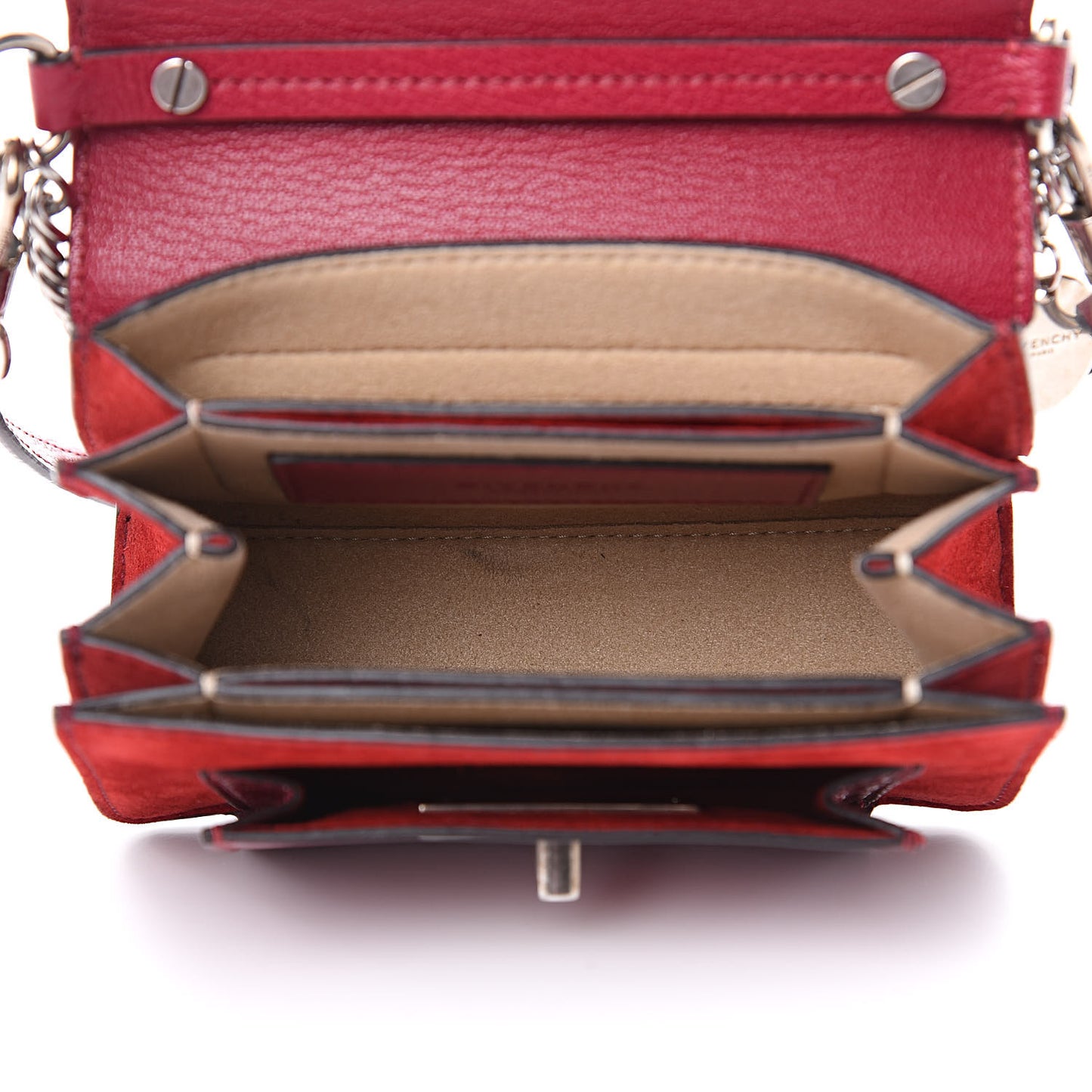 Crinkled Patent Goatskin Suede Mini GV3 Shoulder Bag Fig Pink Cherry