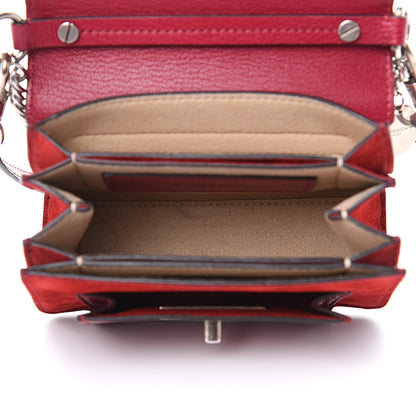Givenchy Crinkled Patent Goatskin Suede Mini GV3 Shoulder Bag Fig Pink Cherry 5 of 9