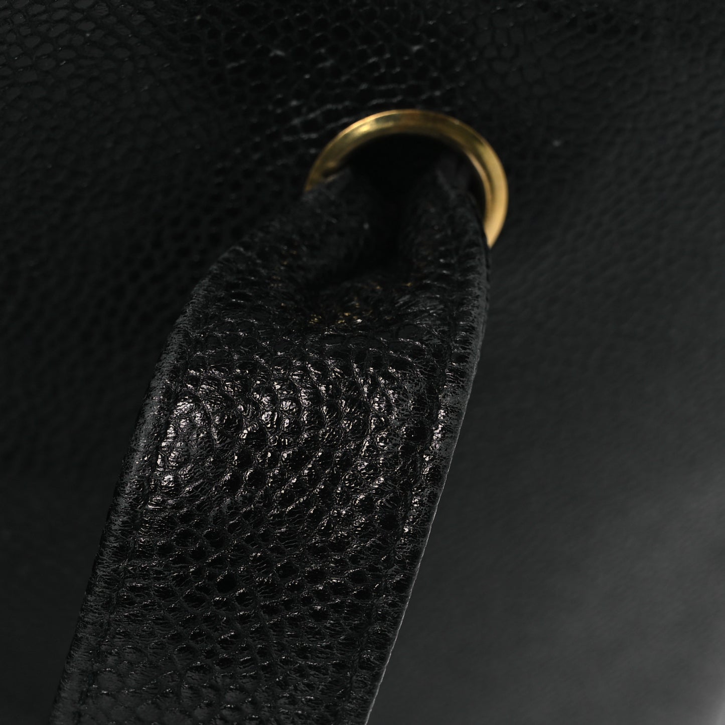 Caviar Large CC Shoulder Bag Black