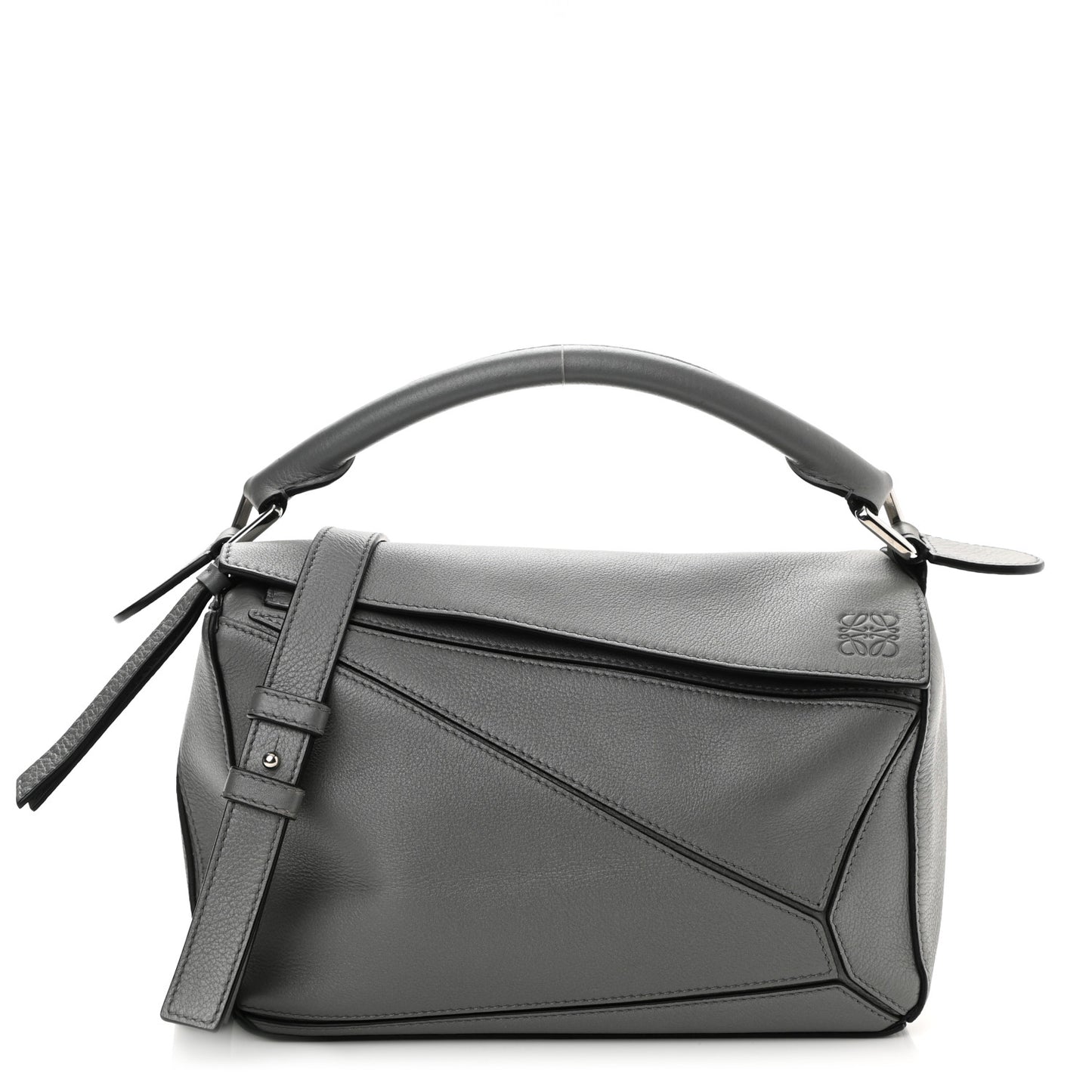 Calfskin Small Puzzle Bag Gunmetal
