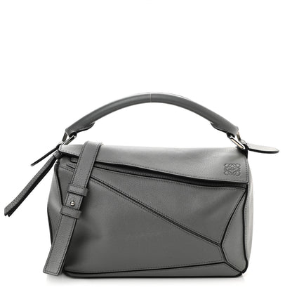Loewe Calfskin Small Puzzle Bag Gunmetal 1 of 7