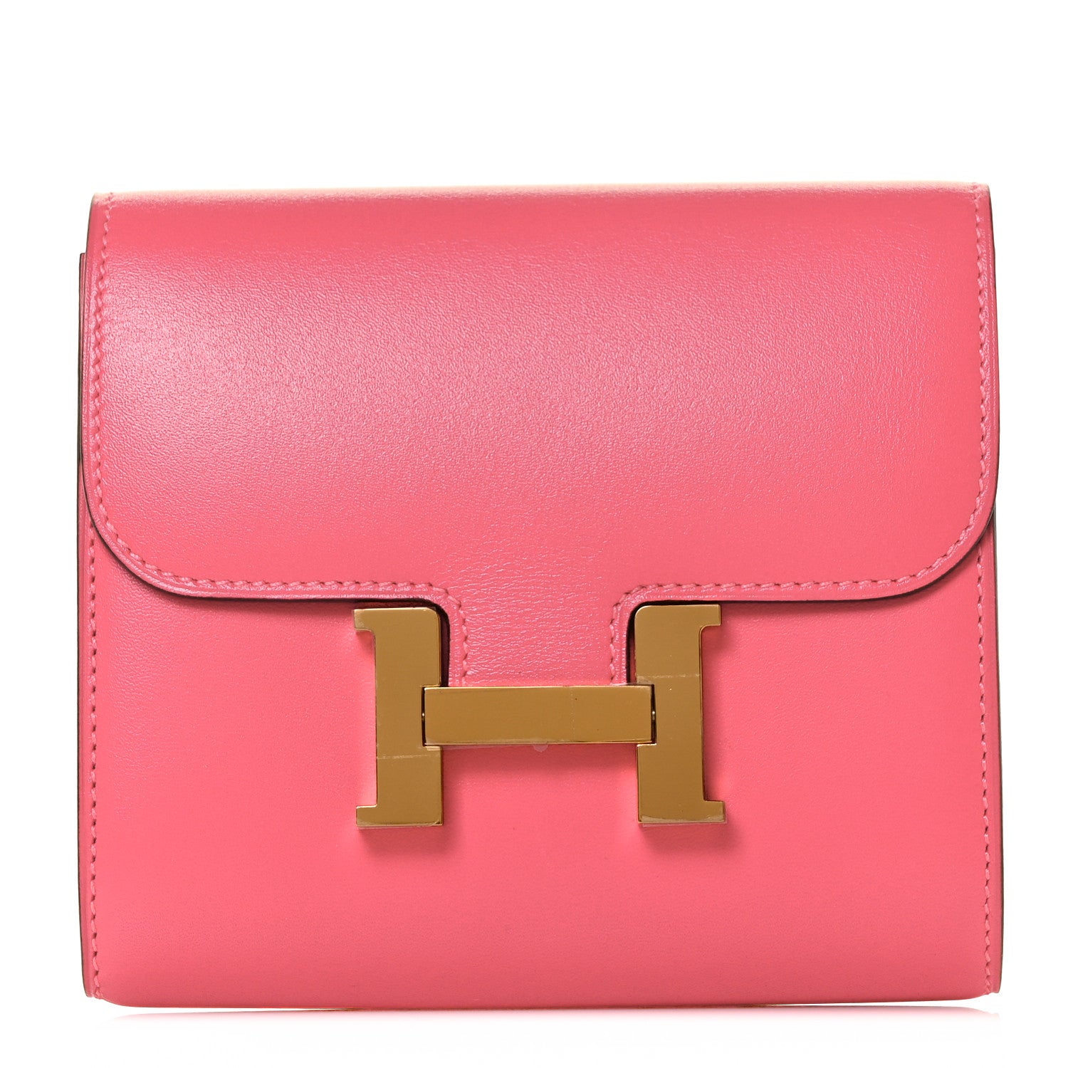 Hermes Tadelakt Constance Short Wallet Rose Lipstick 1 of 9