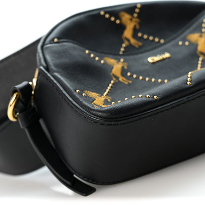 Chloe Smooth Calfskin Little Horses Embroidered Signature Belt Bag Black 8 of 9