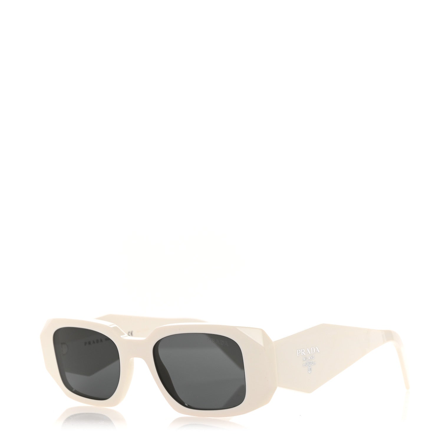 Prada Acetate Symbole Sunglasses SPR 17W White 1 of 8