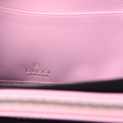 Gucci Calfskin Queen Margaret Zip Around Wallet Sugar Pink Hibiscus Red Mystic White 6 of 9
