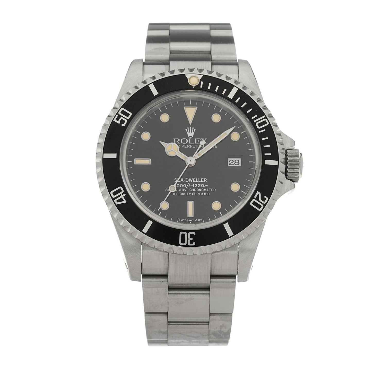 Stainless Steel 40mm Sea-Dweller Oyster Perpetual Watch Black 16600