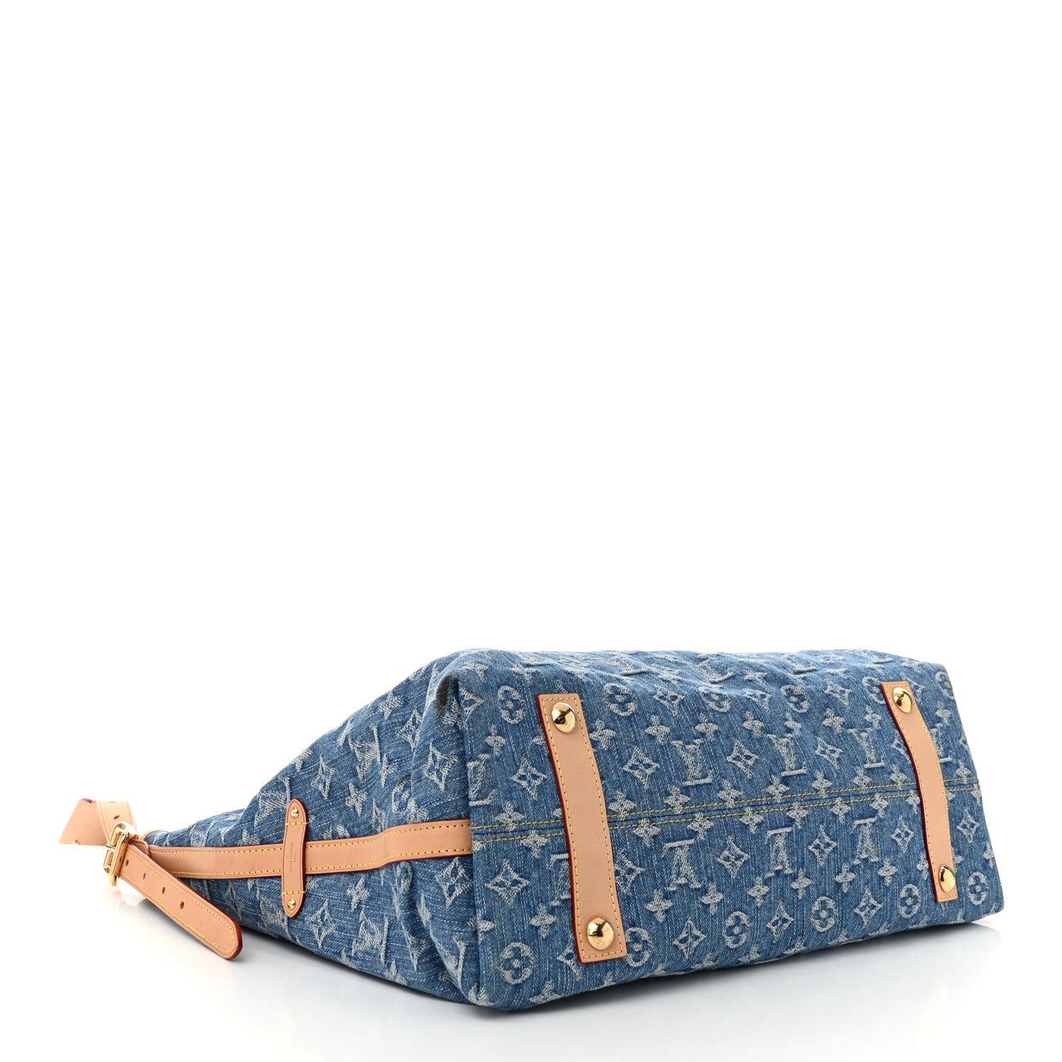 Louis Vuitton Monogram Denim CarryAll MM Blue 5 of 11