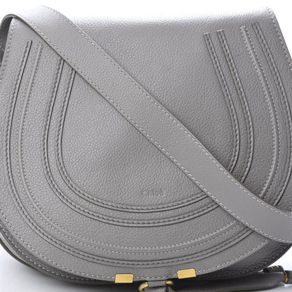 Chloe Calfskin Medium Marcie Round Crossbody Bag Cashmere Grey 9 of 18