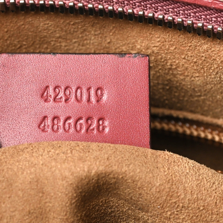 Gucci GG Supreme Monogram Blooms Small Zippered Tote Beige Multicolor Dry Rose 9 of 10