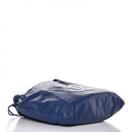 Chanel Caviar 31 Drawstring Tote Dark Blue 4 of 8