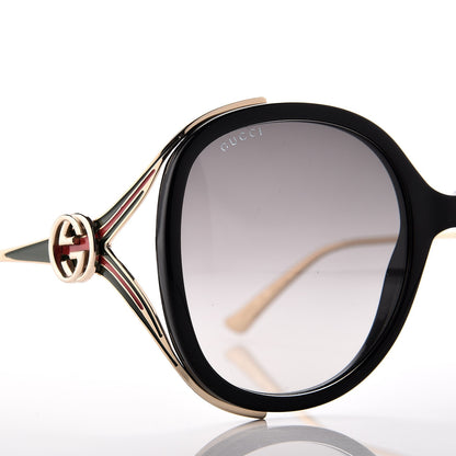 Gucci Round Frame Injected GG0226S Sunglasses Black 7 of 8