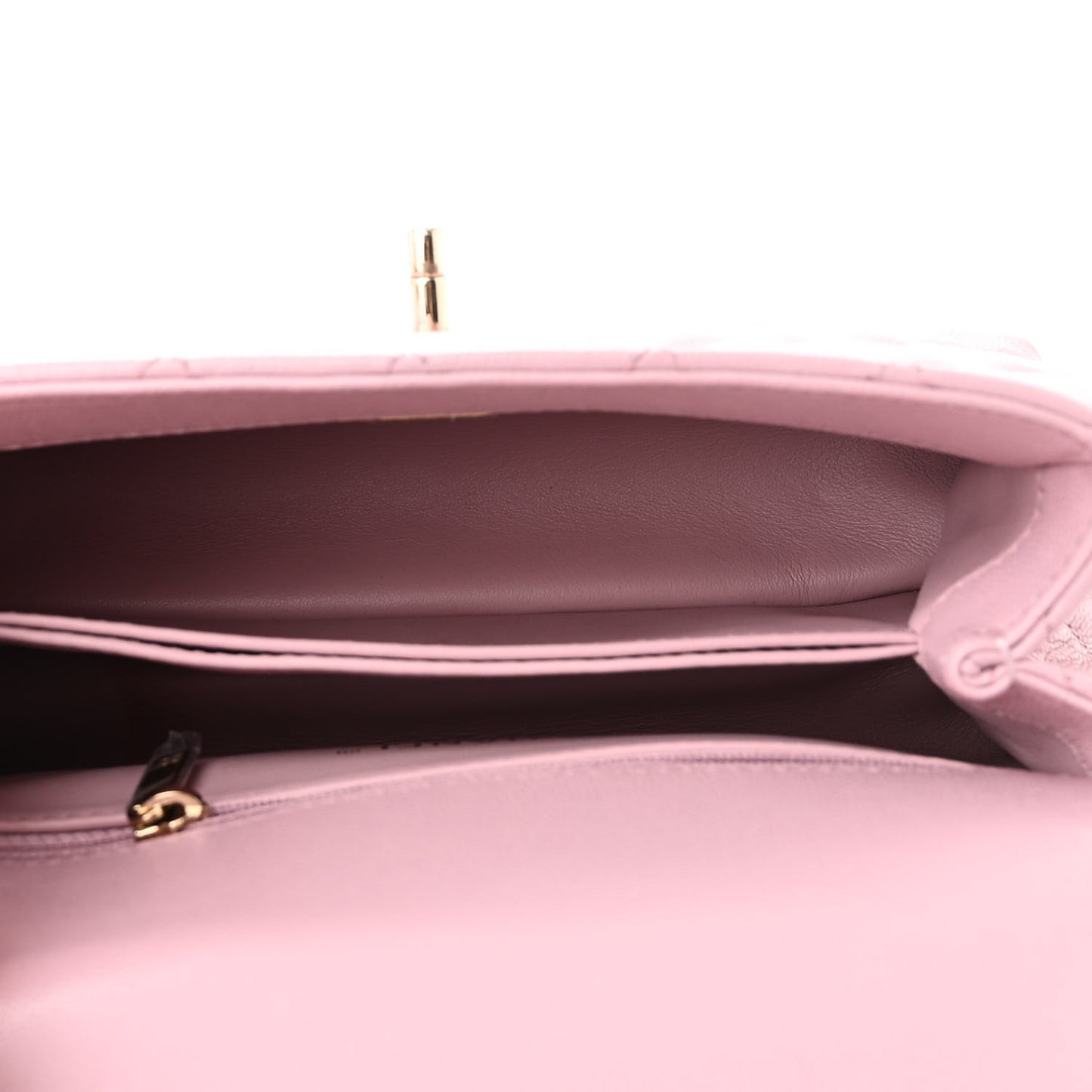 Caviar Quilted Mini Coco Handle Flap Light Pink