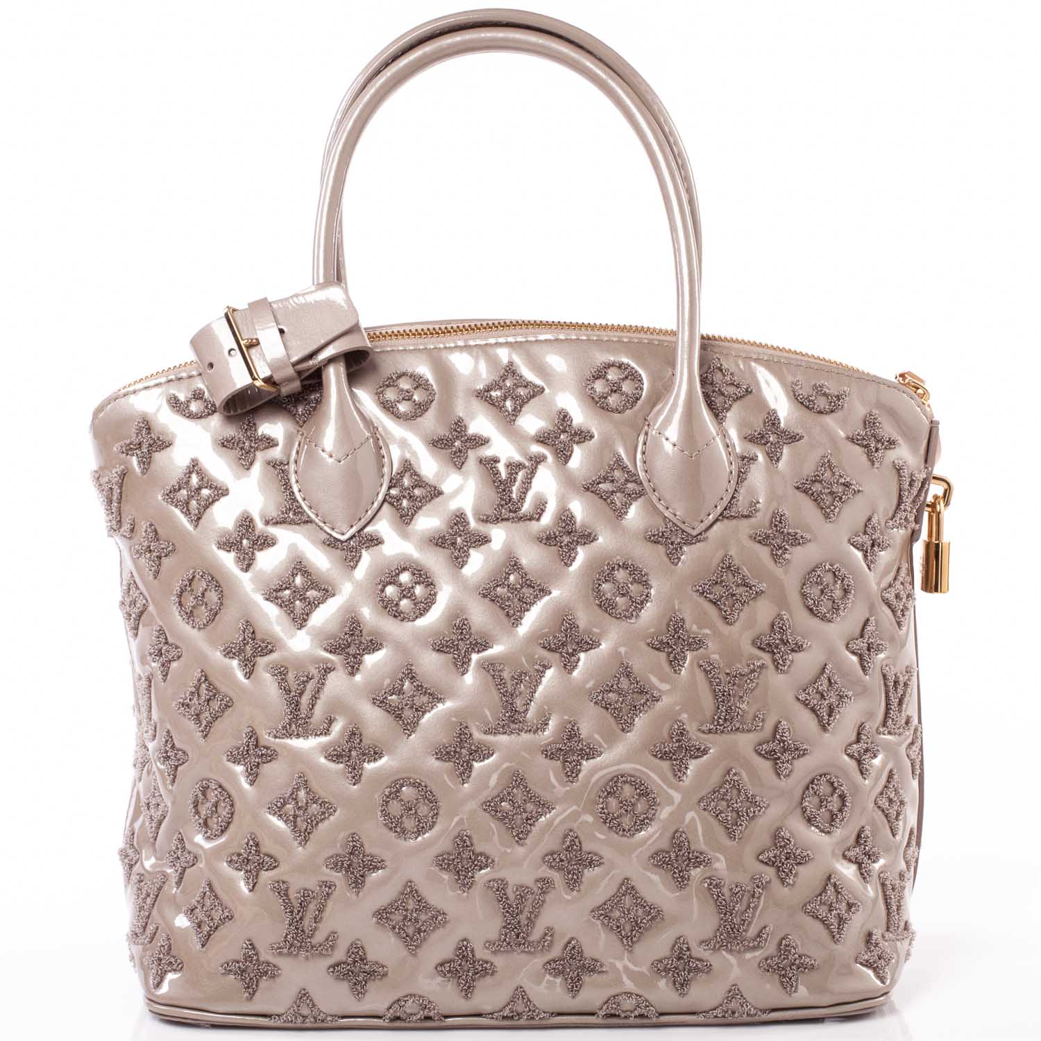 Louis Vuitton Patent Lambskin Fascination Lockit Gris 5 of 18