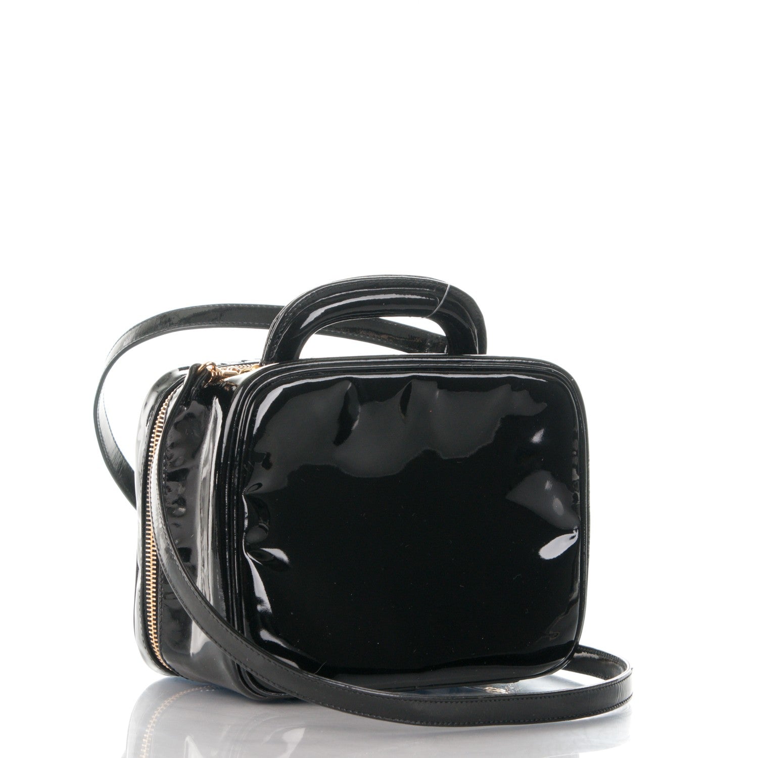 Chanel Patent CC Vanity Cosmetic Case Black 3 of 7