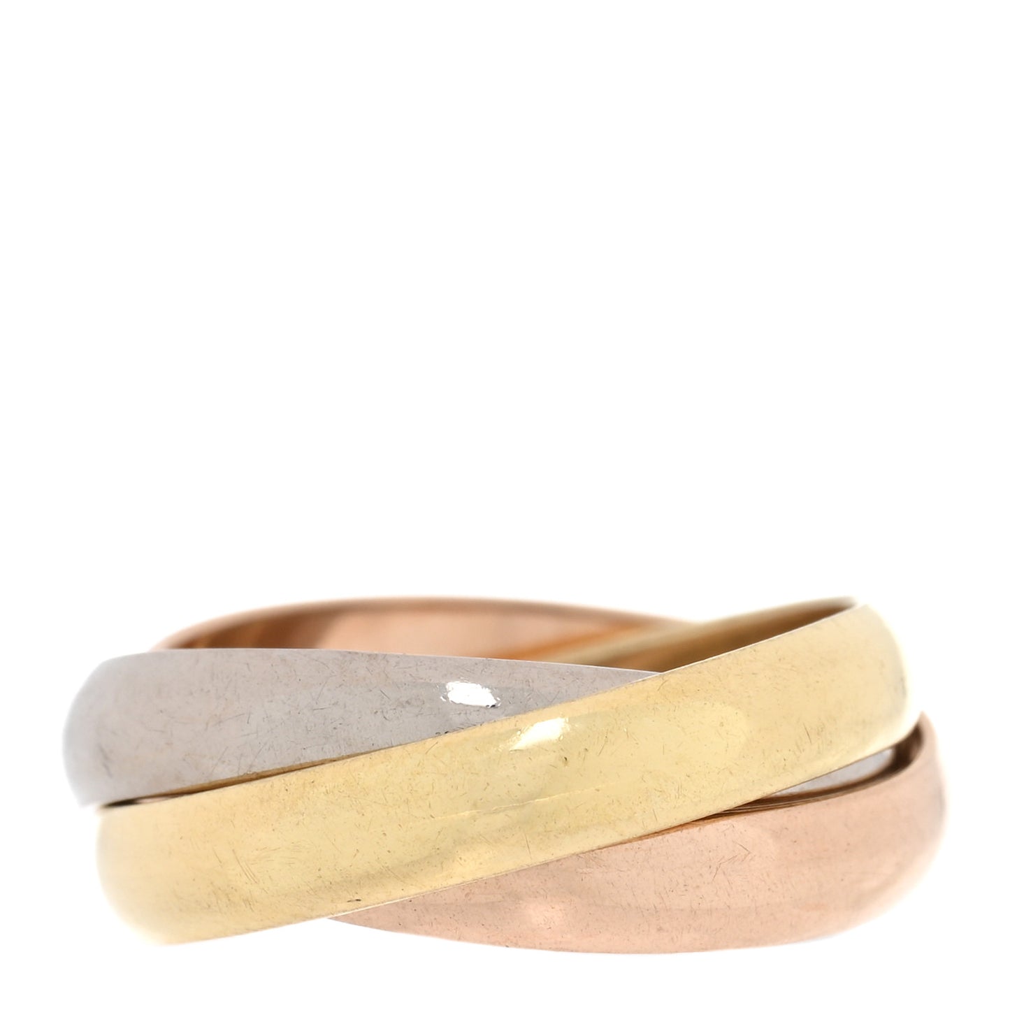 18K Pink Yellow White Gold Classic Trinity Ring