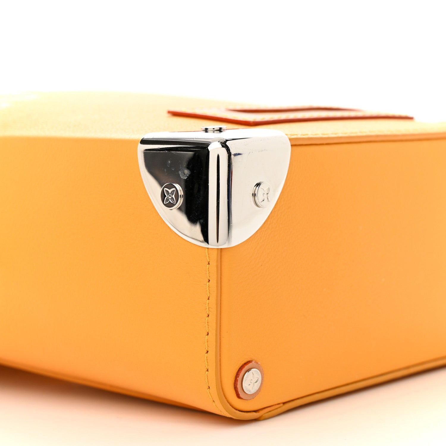 Louis Vuitton Calfskin N°7 Vertical Box Trunk Yellow 8 of 9