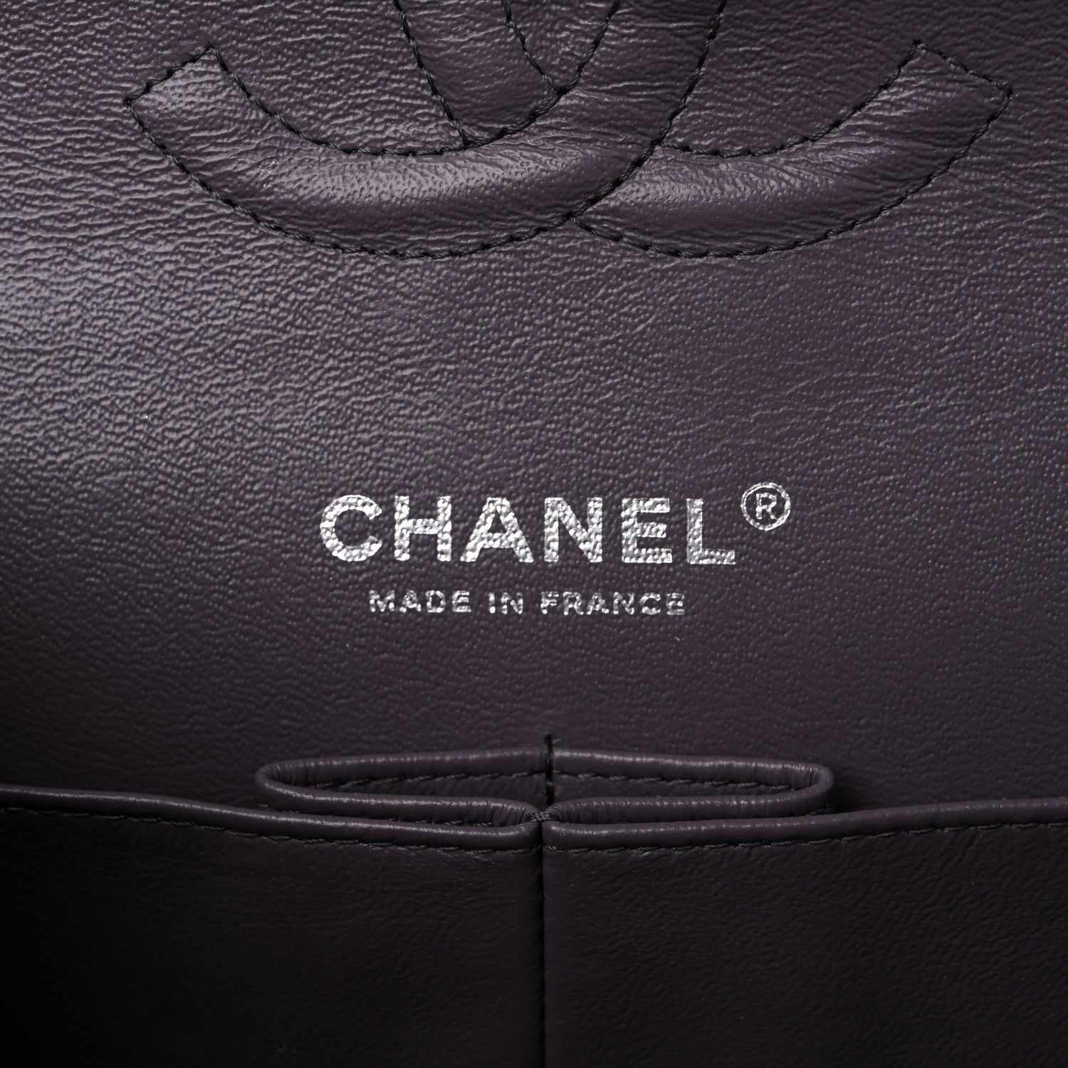Chanel Iridescent Goatskin Quilted Medium Double Flap Purple 6 of 11