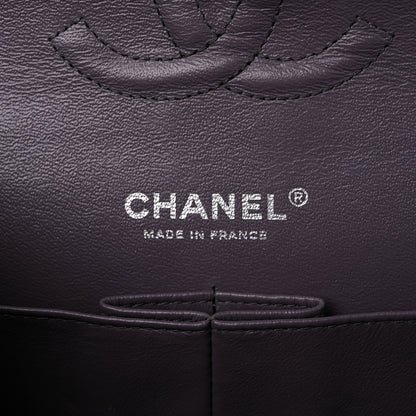 Chanel Iridescent Goatskin Quilted Medium Double Flap Purple 6 of 11
