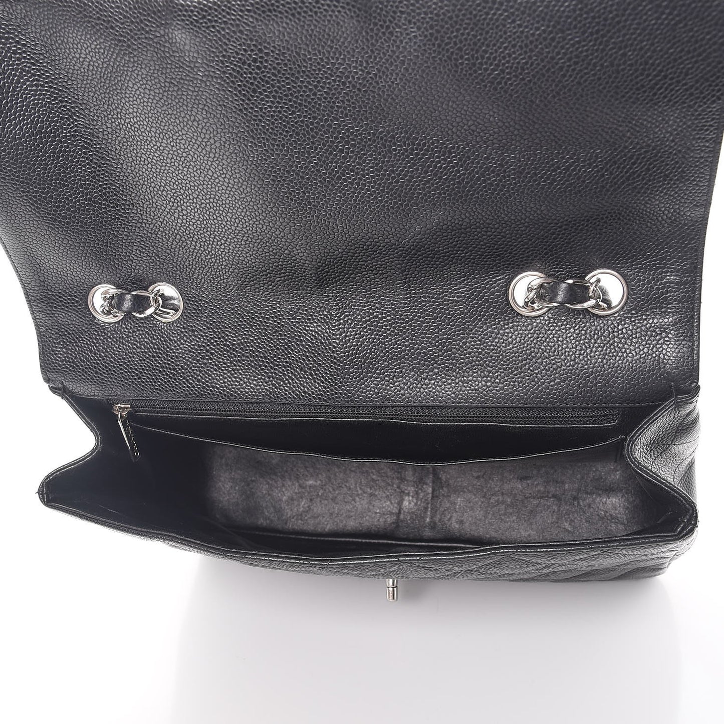 Caviar Quilted Jumbo Single Flap Black