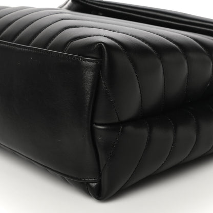 Saint Laurent Calfskin Y Quilted Monogram Medium Loulou Chain Satchel Black 9 of 11