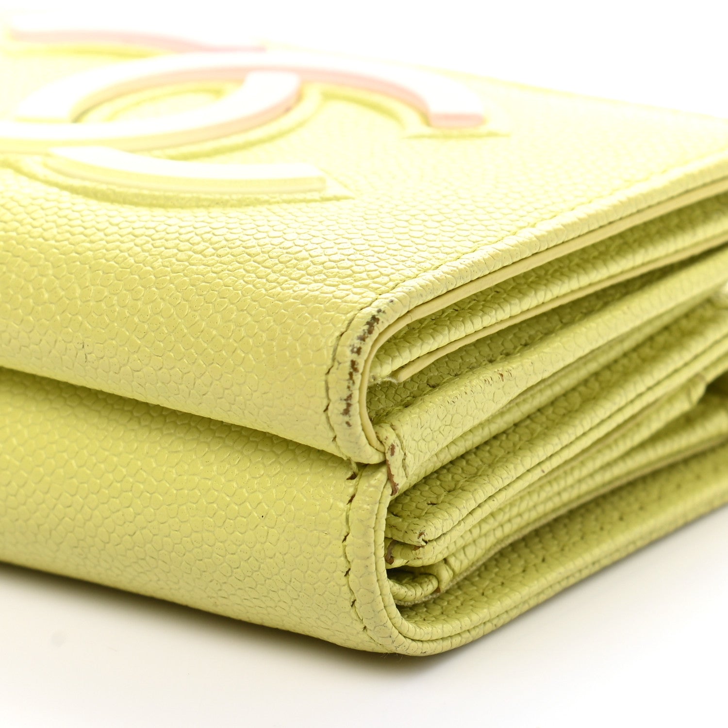 Chanel Caviar Tri-Fold Wallet Light Pink Light Green 14 of 16
