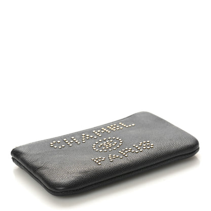 Chanel Caviar Studded Deauville Cosmetic Pouch Black 4 of 8