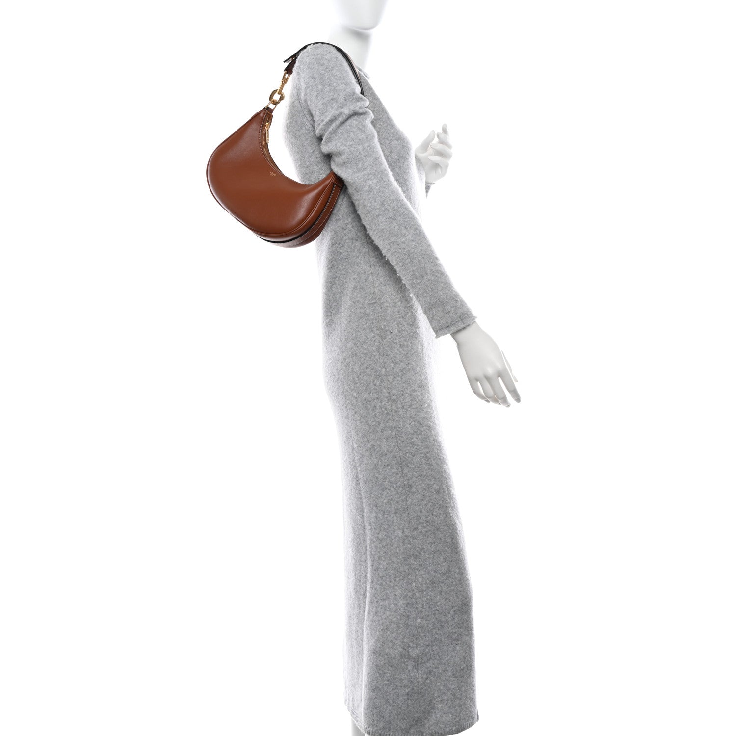 Celine Smooth Calfskin Medium Strap Ava Shoulder Bag Tan 2 of 10
