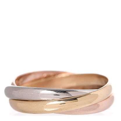 Cartier 18K Pink Yellow White Gold Small Trinity Ring 54 6.75 1 of 4