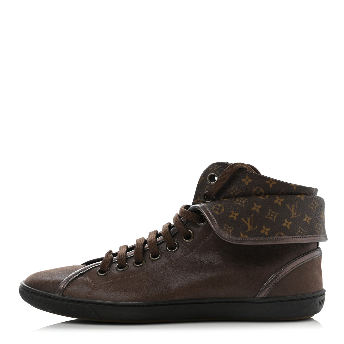 Calfskin Monogram Brea Sneaker 37 Brown
